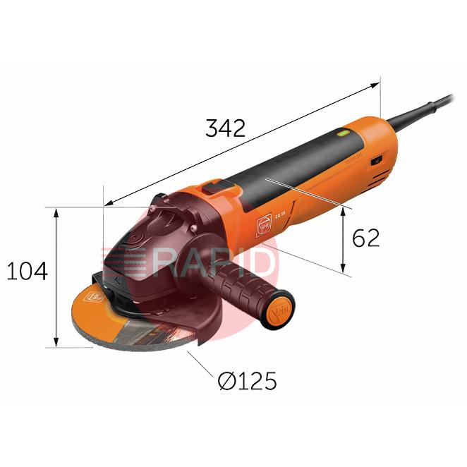 7225076024  FEIN CG 15-125 BL INOX Premium 125mm 1500W Angle Grinder